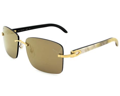 white cartier sunglasses for cheap|authentic cartier buffalo horn glasses.